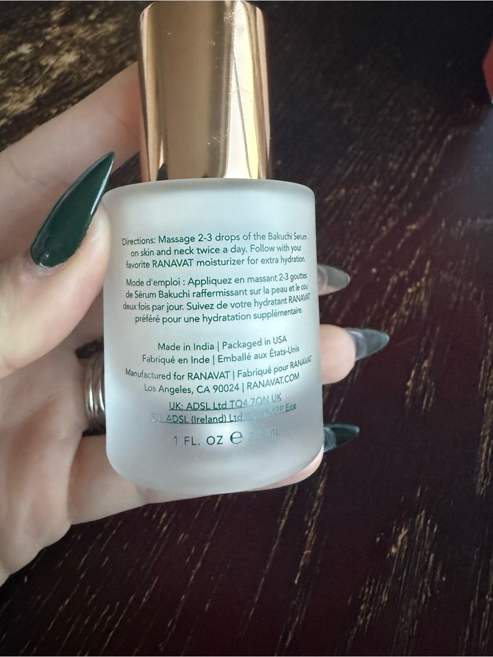 RANAVAT Eternal Reign Firming Bakuchi Serum - Frosted Glass Bottle - Picture 4 of 4